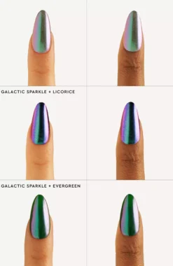 Le Mini Macaron Liquid Nail Powder Galactic Sparkle