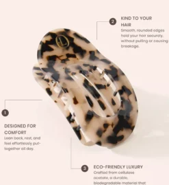 Lenoites Eco-Friendly Flat Hair Clip Nude Leopard
