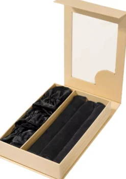 Lenoites Heatless Curling Rods with Caps 3-Pack Set Black