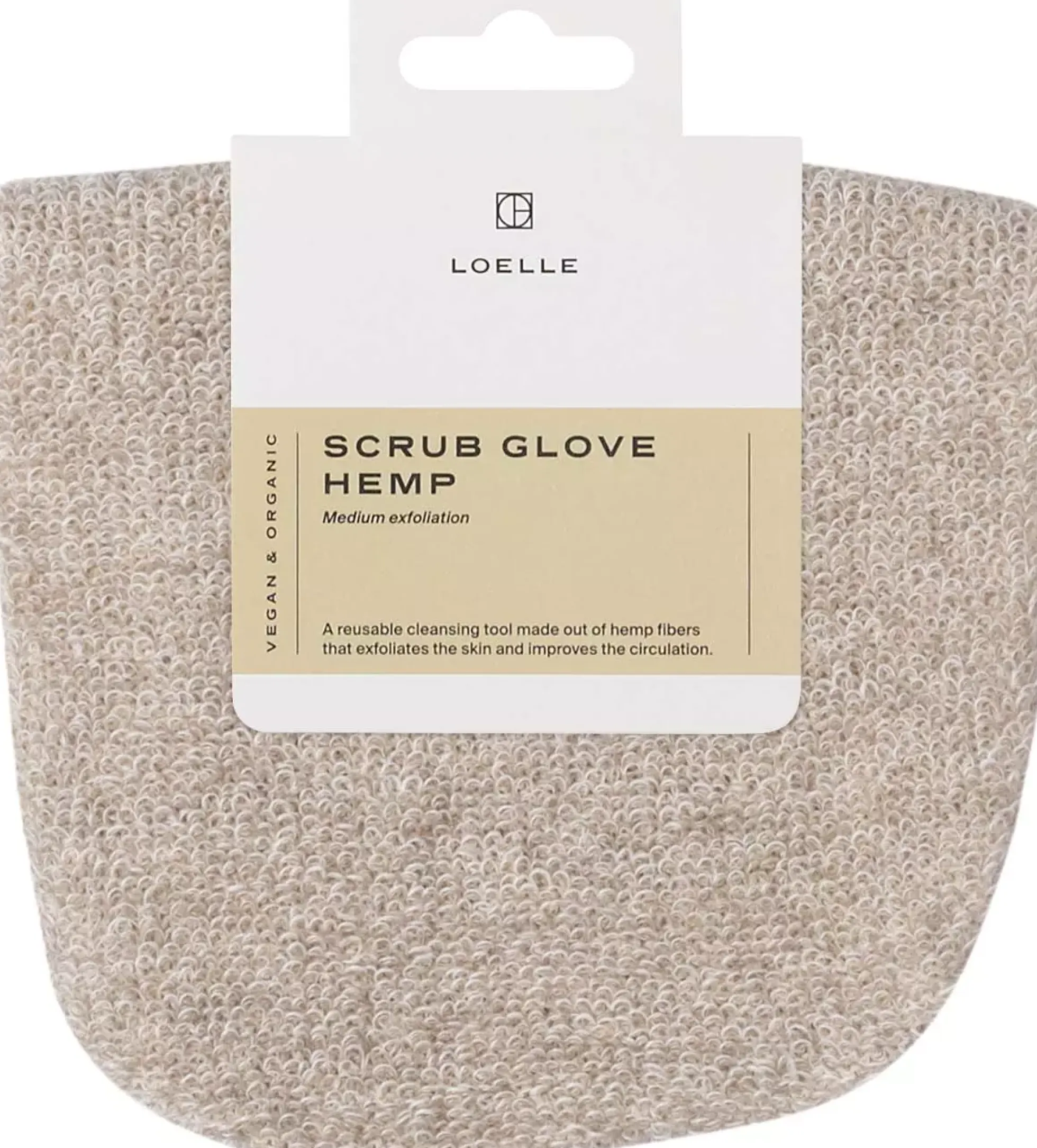 Loelle Scrub Glove Hemp