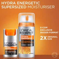Loreal ParisMen Expert Hydra Energetic 24H Anti-Tiredness Moisturiser for Normal Skin 50 ml