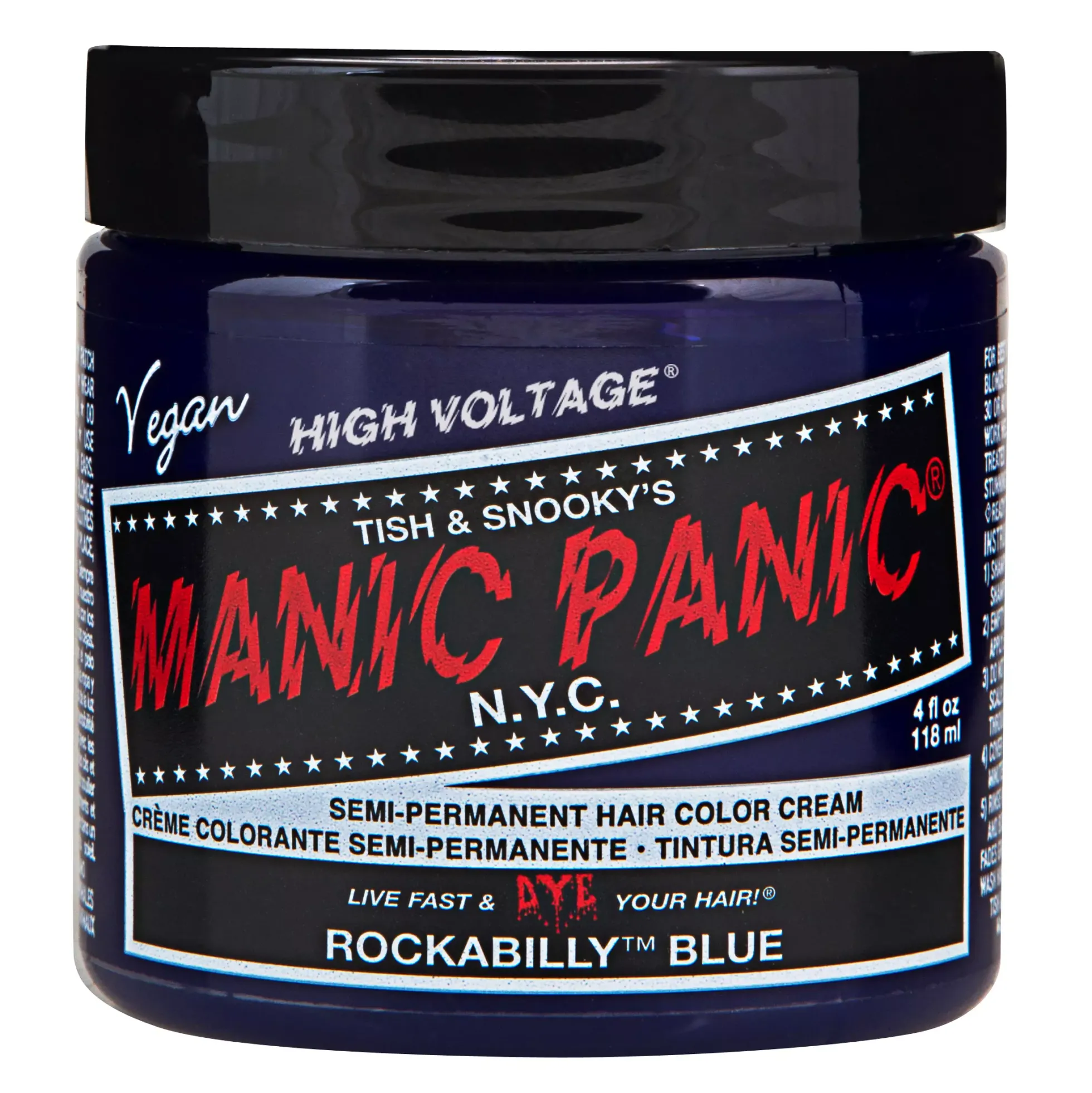 Manic Panic Semi-Permanent Hair Color Cream Rockabilly Blue