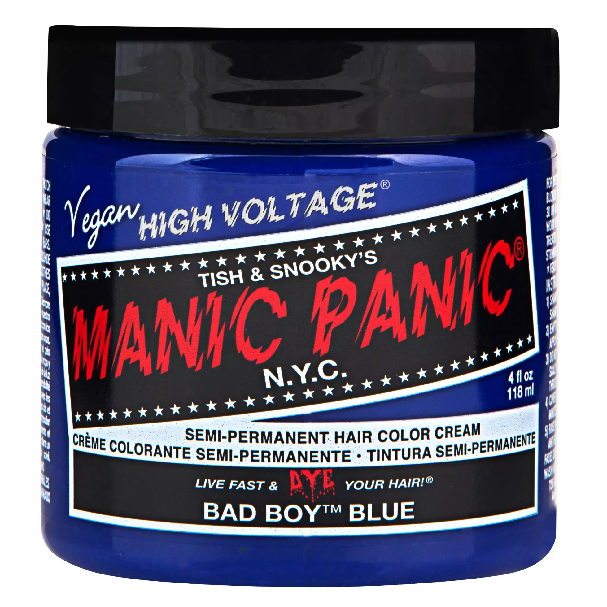 Manic Panic Semi-Permanent Hair Color Cream Bad Boy Blue
