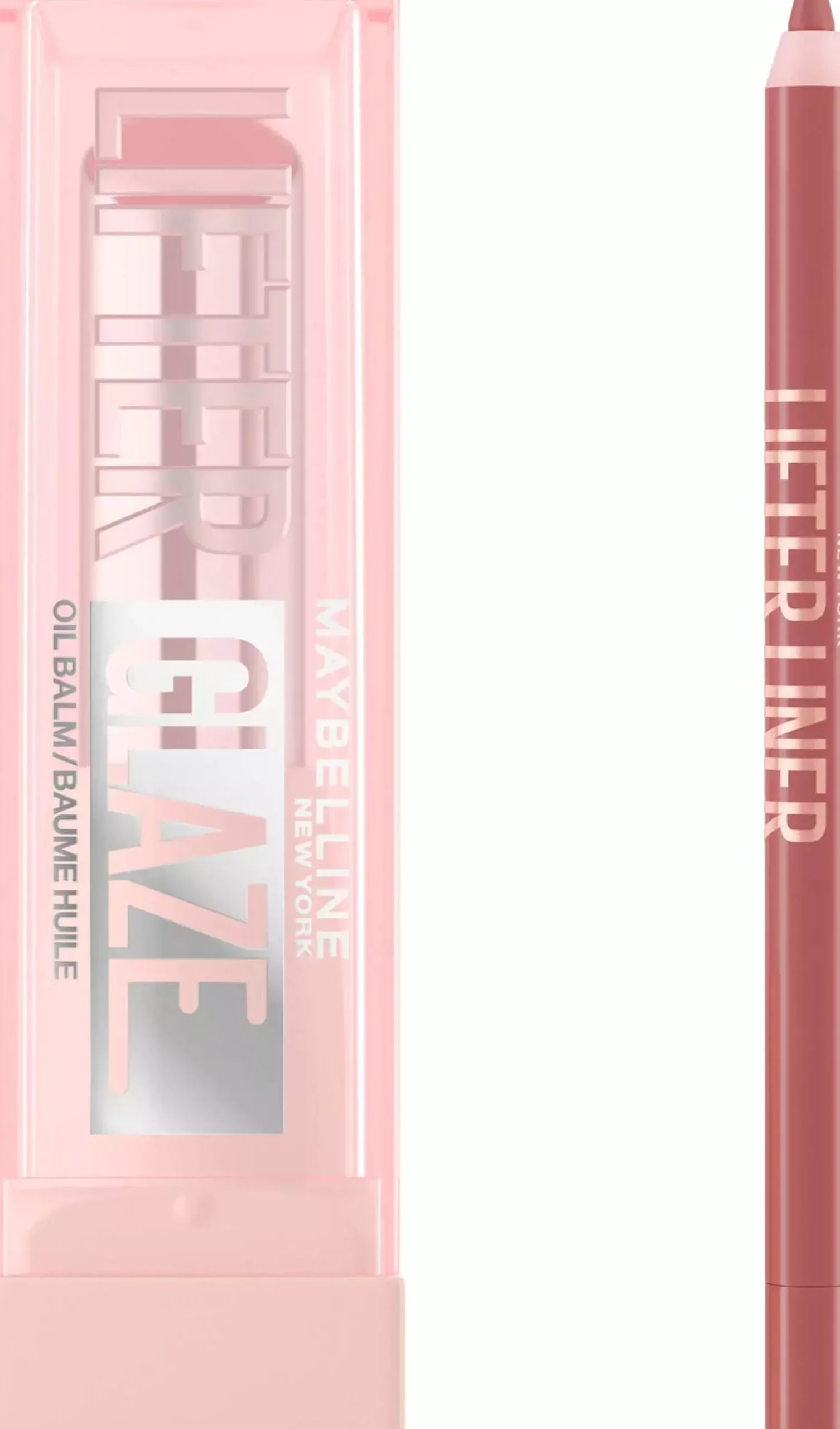 Maybelline New York Lifter Lip Bundle Liner 05 On It + Glaze Lip Balm 02 Pink Drip