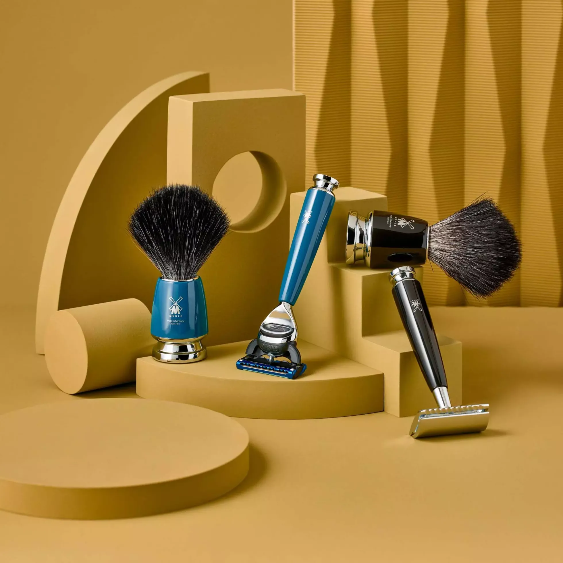 Mühle Rytmo Pure Badger Shaving Brush Petrol Blue