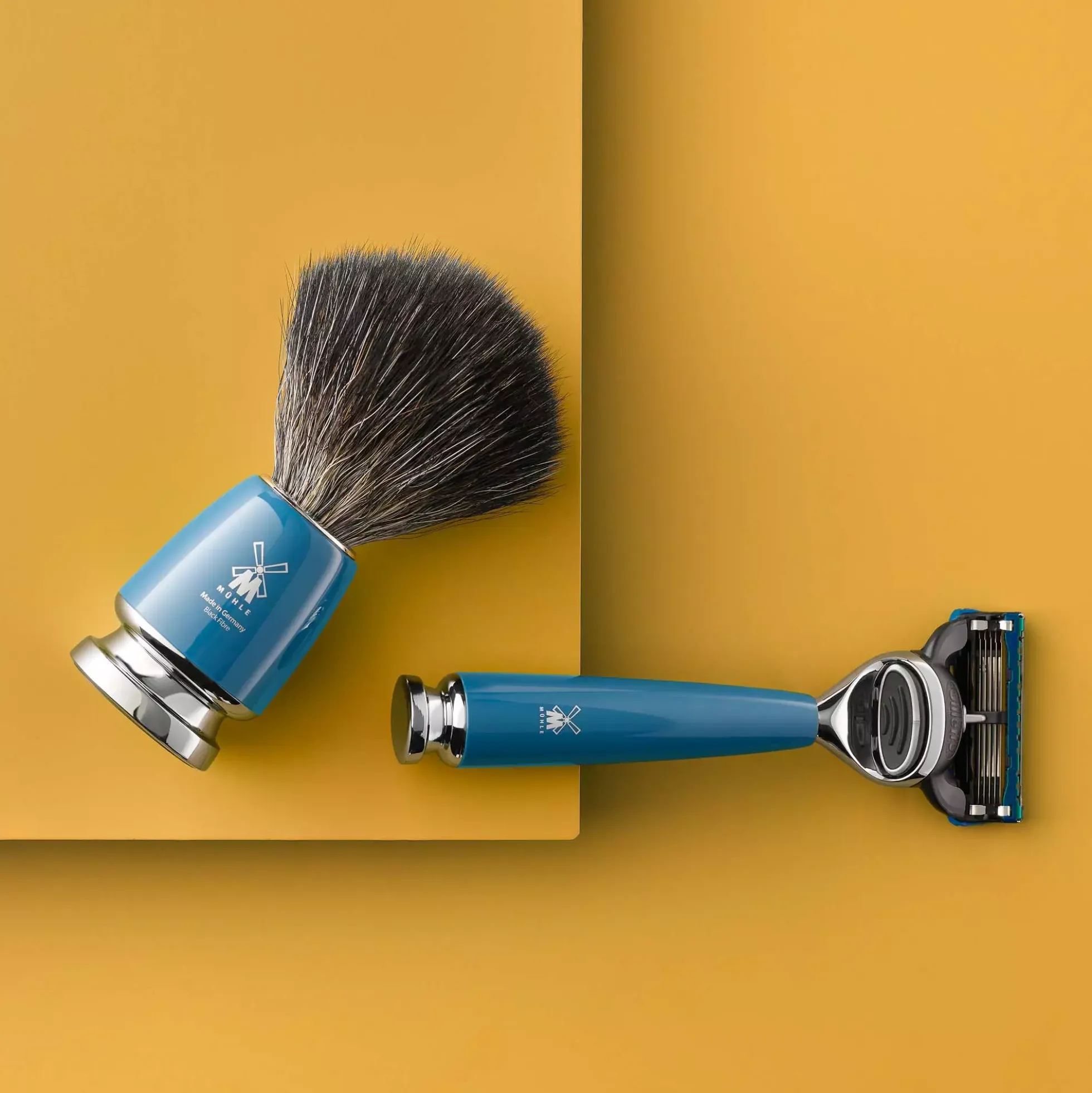 Mühle Rytmo Pure Badger Shaving Brush Petrol Blue
