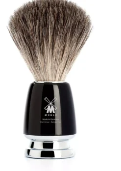 Mühle Rytmo Shaving Brush High-Grade Resin Black Pure Badger