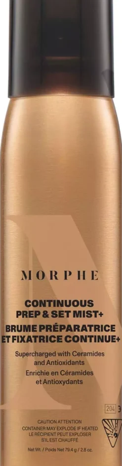 Morphe Mini Continuous Prep & Set Mist+ Supercharged With Antioxidants And Ceramides Mini