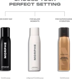 Morphe Mini Continuous Prep & Set Mist+ Supercharged With Antioxidants And Ceramides Mini
