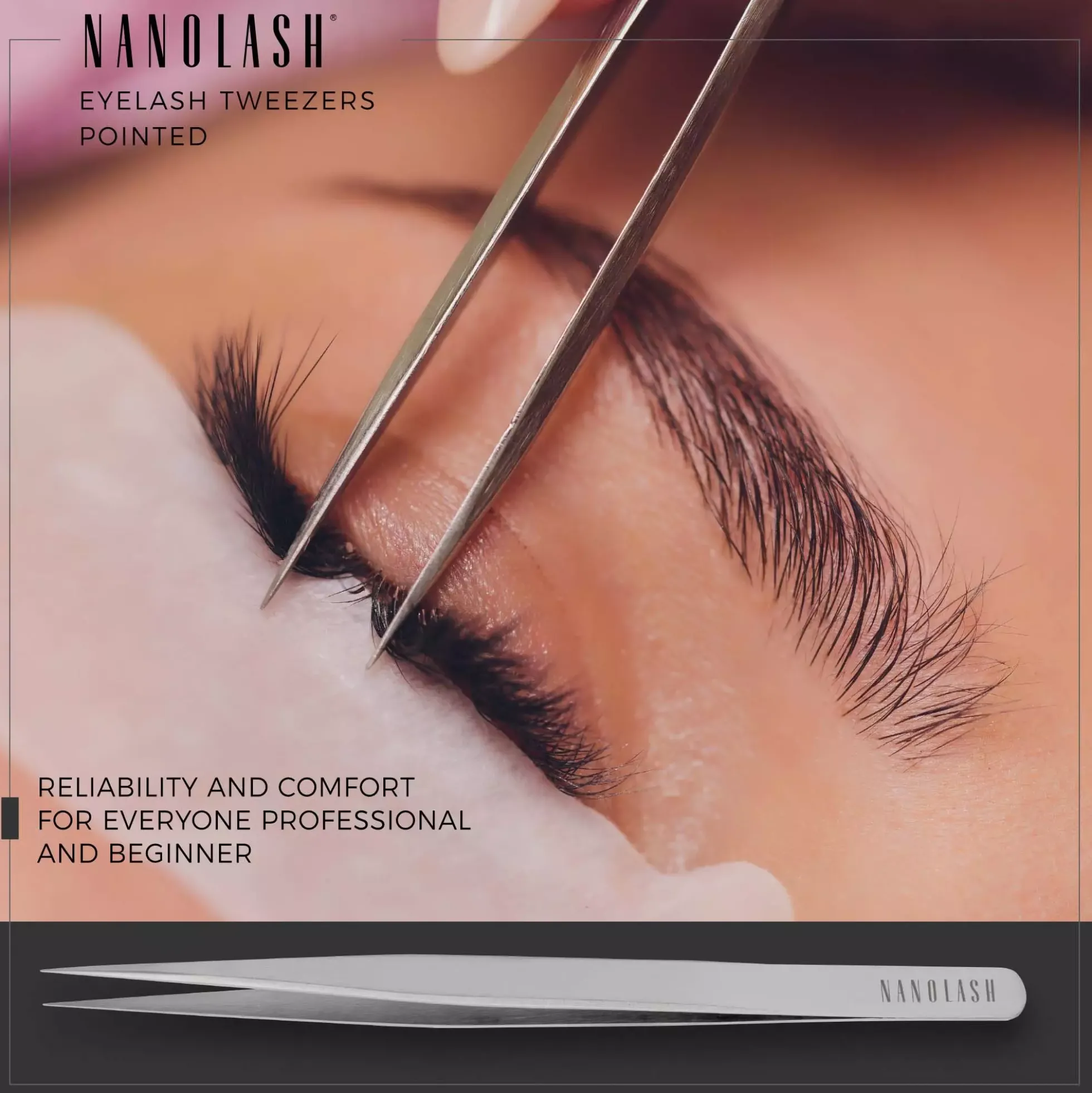 Nanolash Eyelash Tweezers Pointed