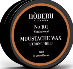 Nõberu Stockholm Moustache Wax, Strong Hold No 101 Sandalwood 25 ml