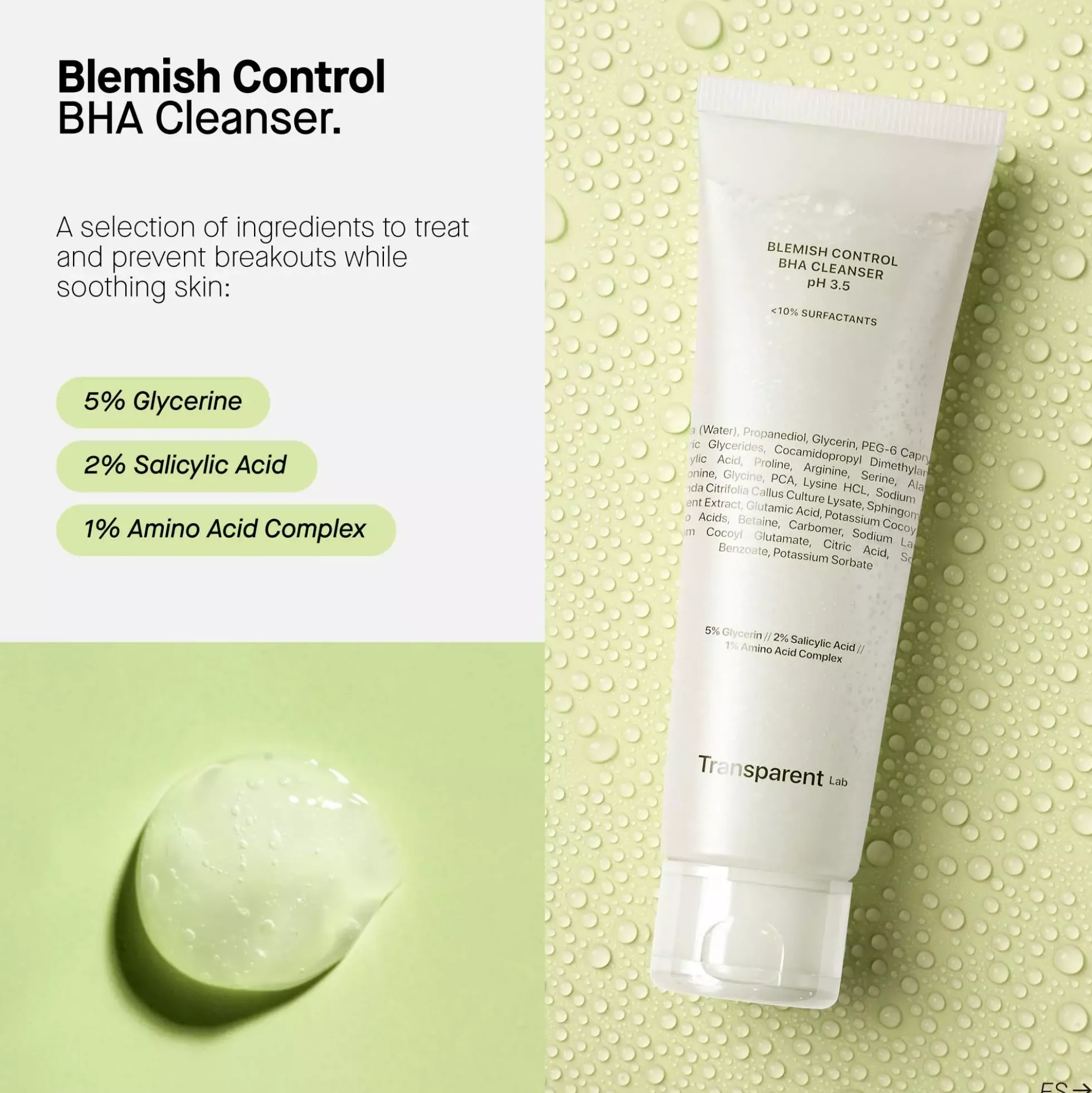 NICHE BEAUTY LABTransparent Lab Blemish Control Bha Cleanser Ph 3.5 150 ml