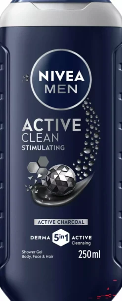 NIVEAMEN Active Clean Shower Gel 250 ml