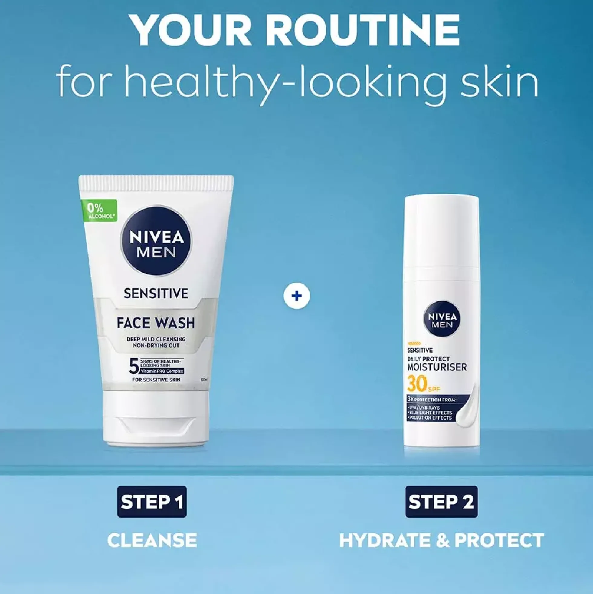 NIVEAMEN Sensitive Daily Protect Moisturiser SPF30 50 ml