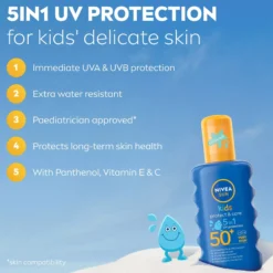 NIVEASUN Protect & Care Kids Sun Spray SPF 50+ 200 ml