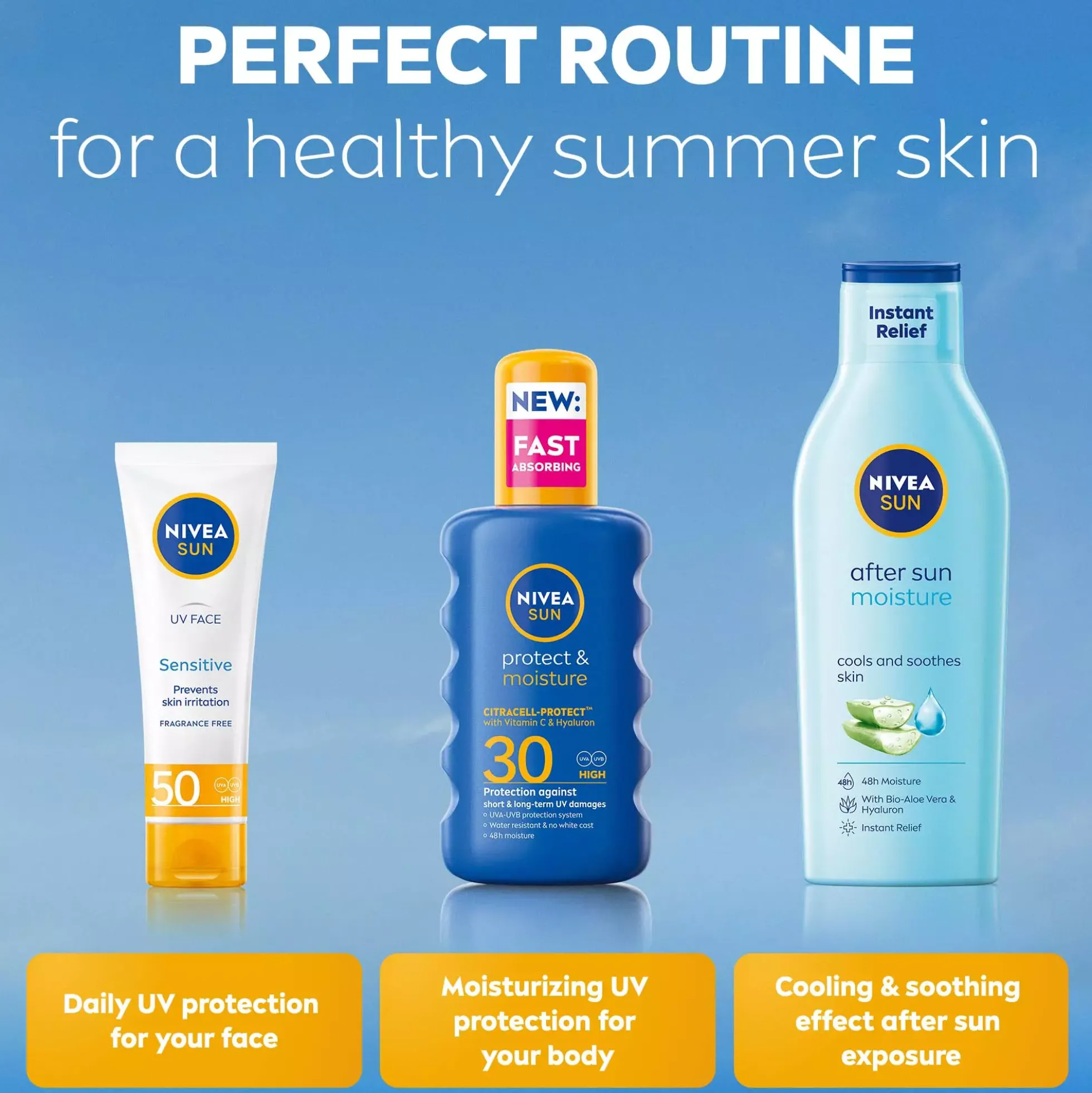 NIVEASUN Protect & Moisture Sun Spray SPF30 200 ml