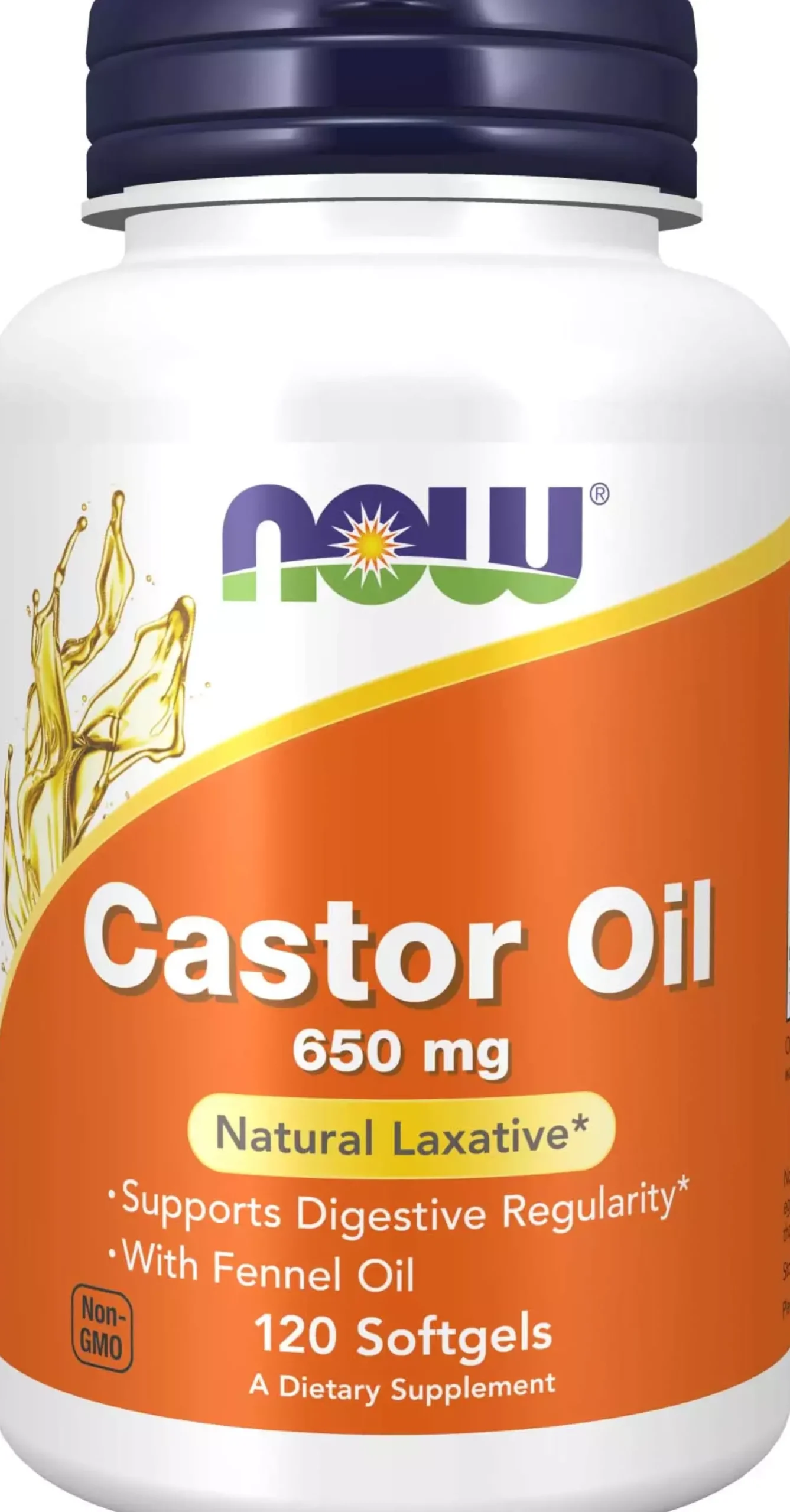 NOW Castor Oil 650 mg 120 st