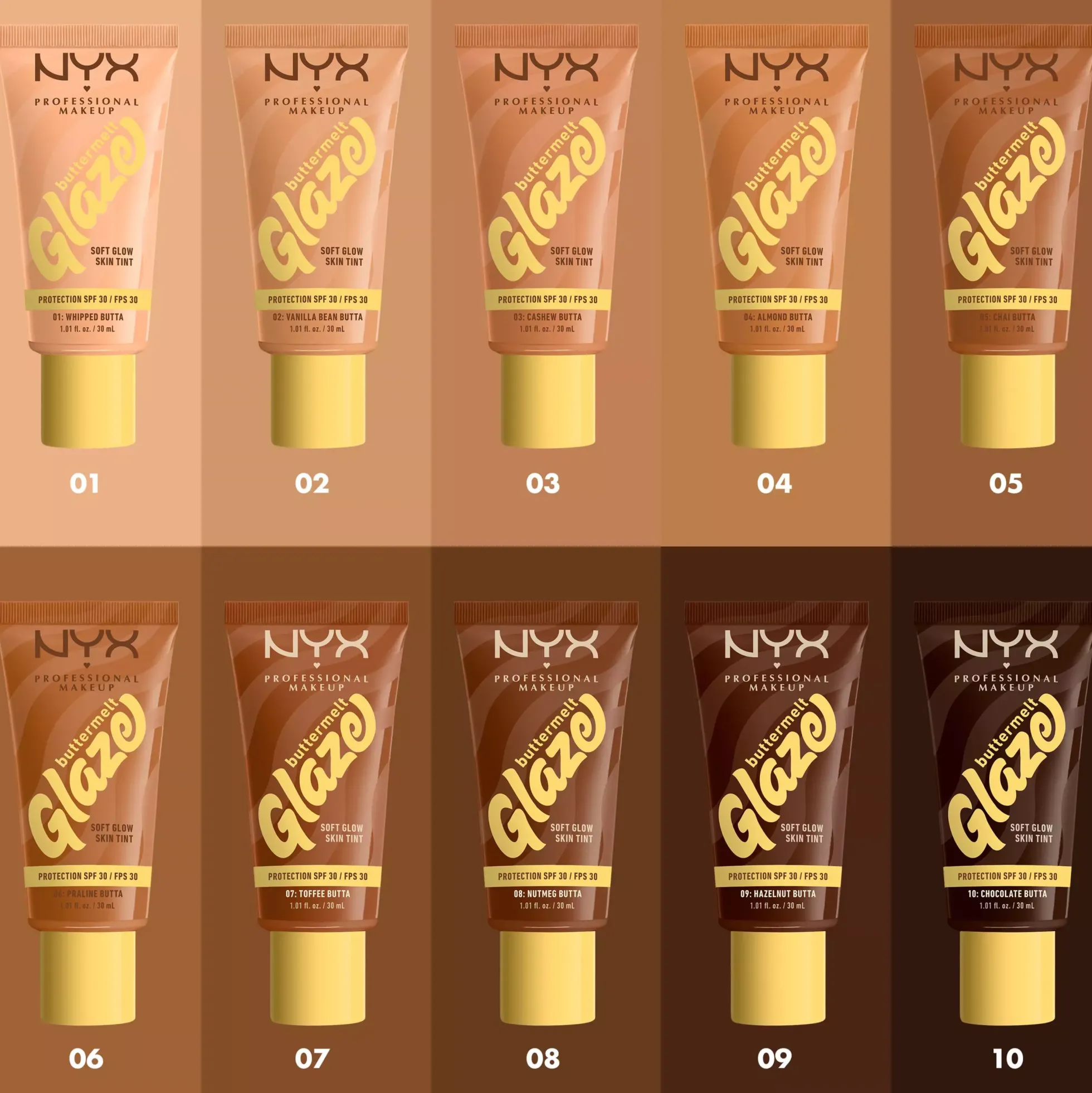 NYX PROFESSIONAL MAKEUP Buttermelt Glaze Skin Tint 01 Whipped Butta