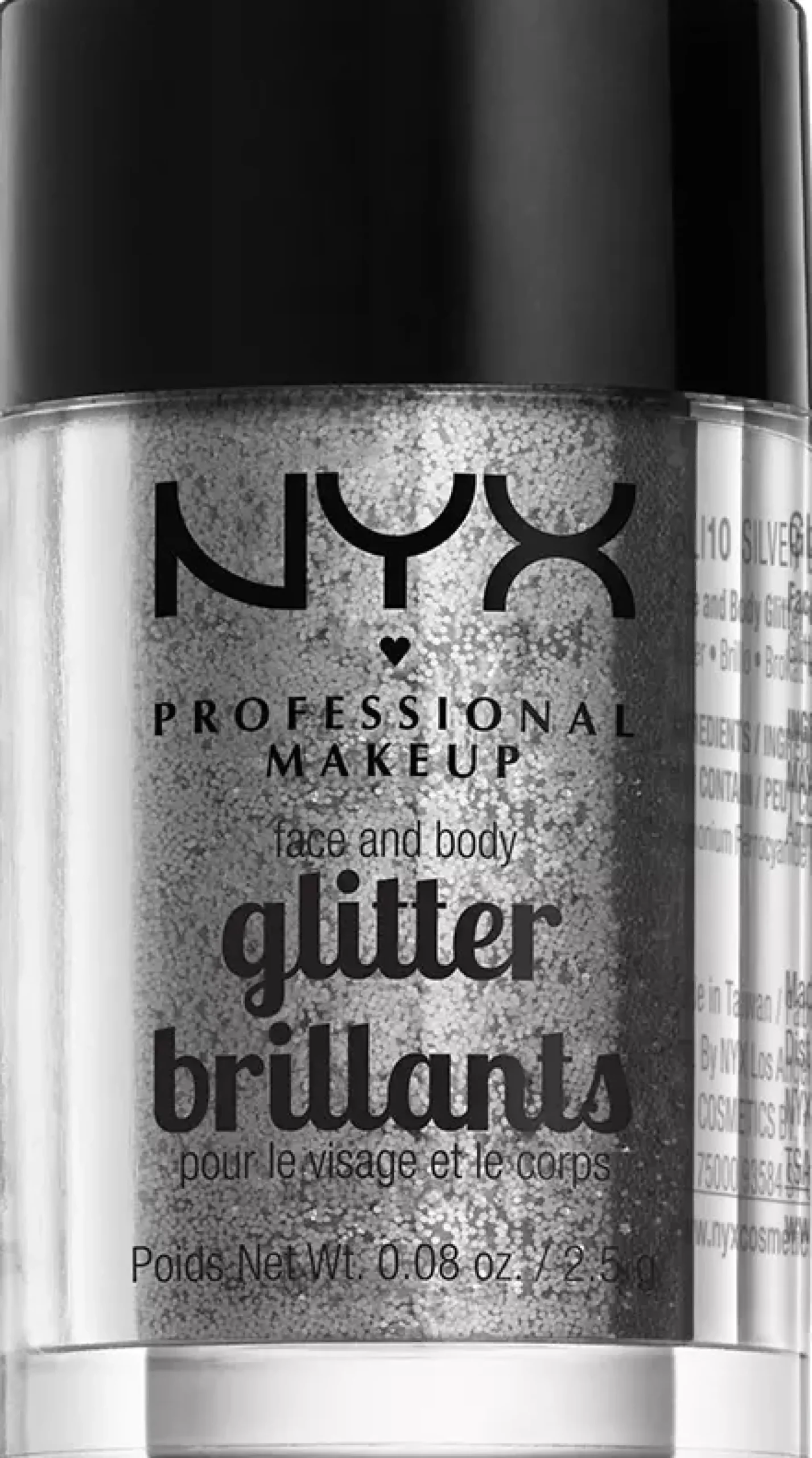 NYX PROFESSIONAL MAKEUP Face & Body Glitter Silver