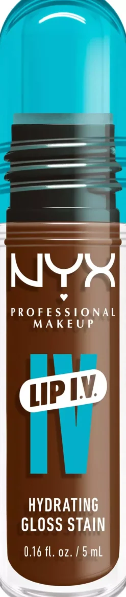 NYX PROFESSIONAL MAKEUP Lip I.V. Hydrating Gloss Stain Lip Gloss 08 Drippin in Rose