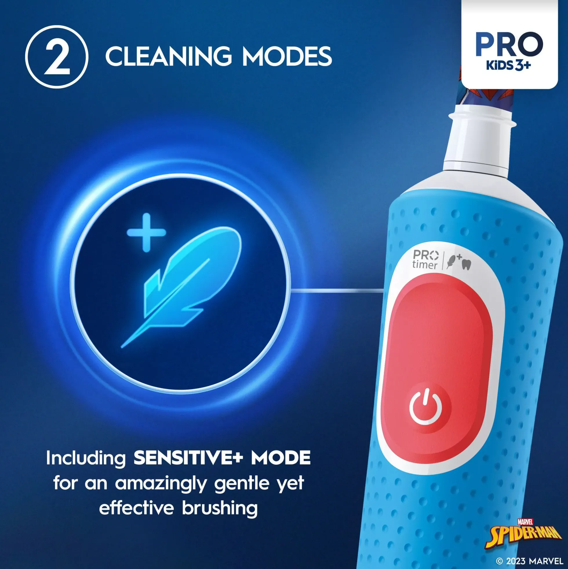Oral B Pro Kids Electric Toothbrush 2 Brush heads Marvel Spider-Man