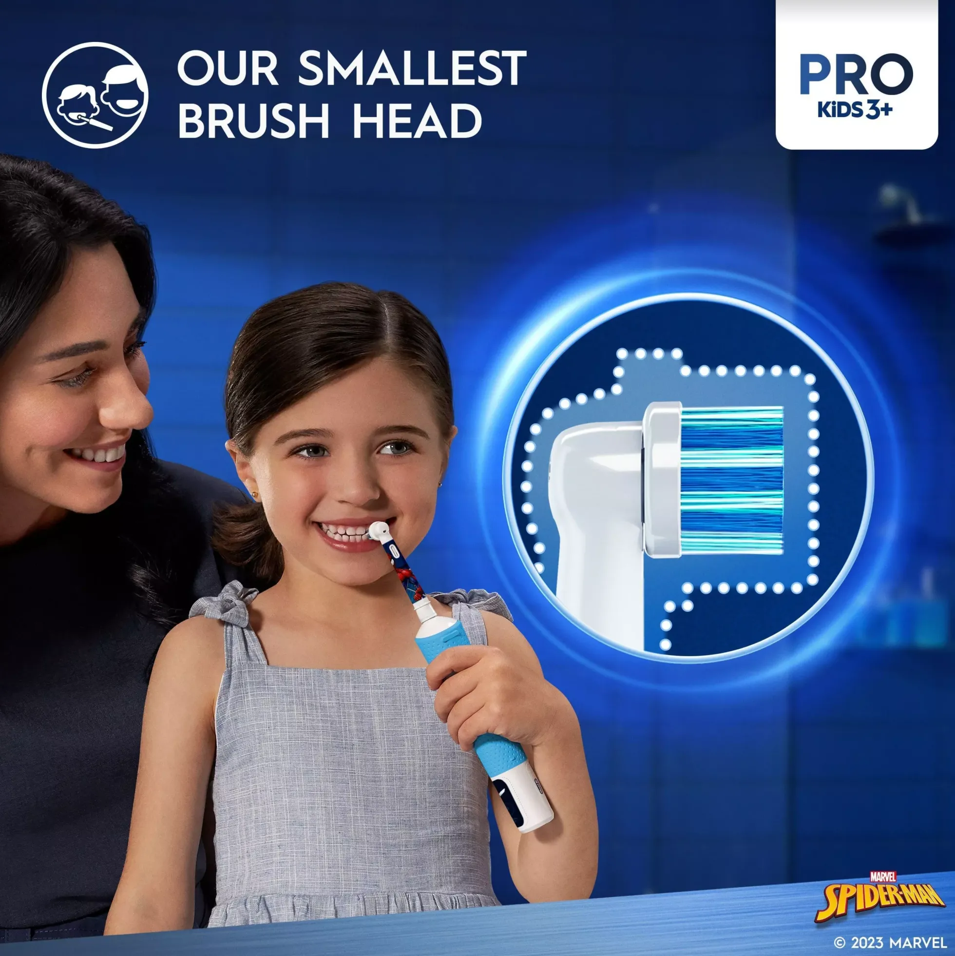 Oral B Pro Kids Electric Toothbrush 2 Brush heads Marvel Spider-Man