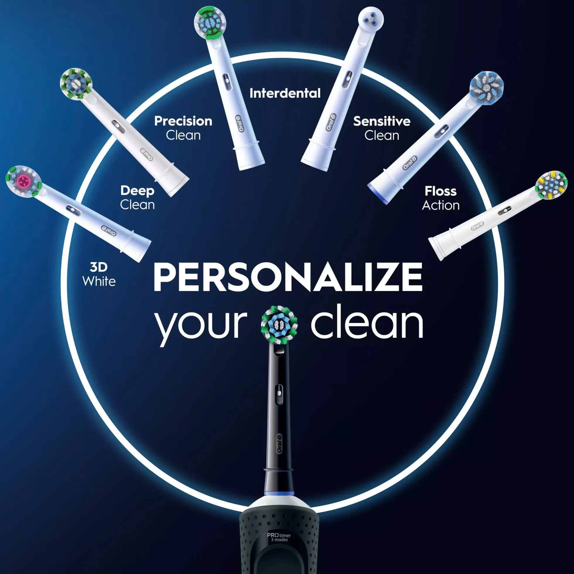 Oral B Vitality Pro Electric Toothbrush 2 Brush heads Black