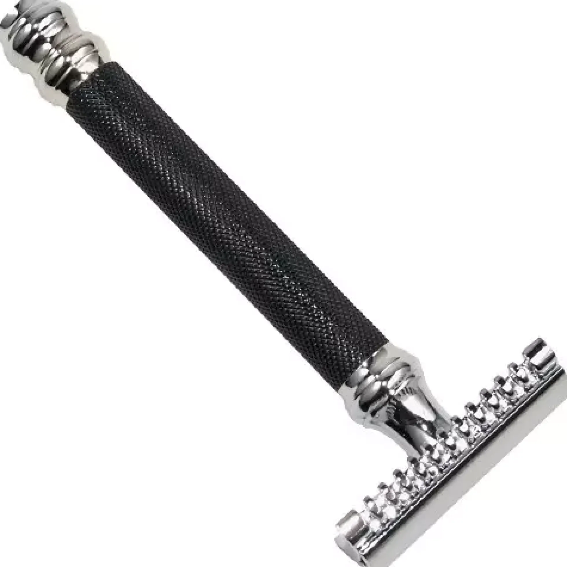 Parker Shaving Parker 26C -Black & Chrome Handle Open Comb 3 Piece Safety Razor