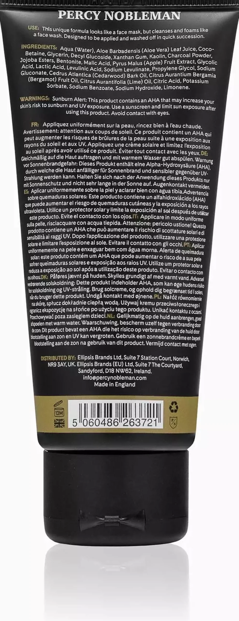 Percy Nobleman Charcoal Scrub 100 ml