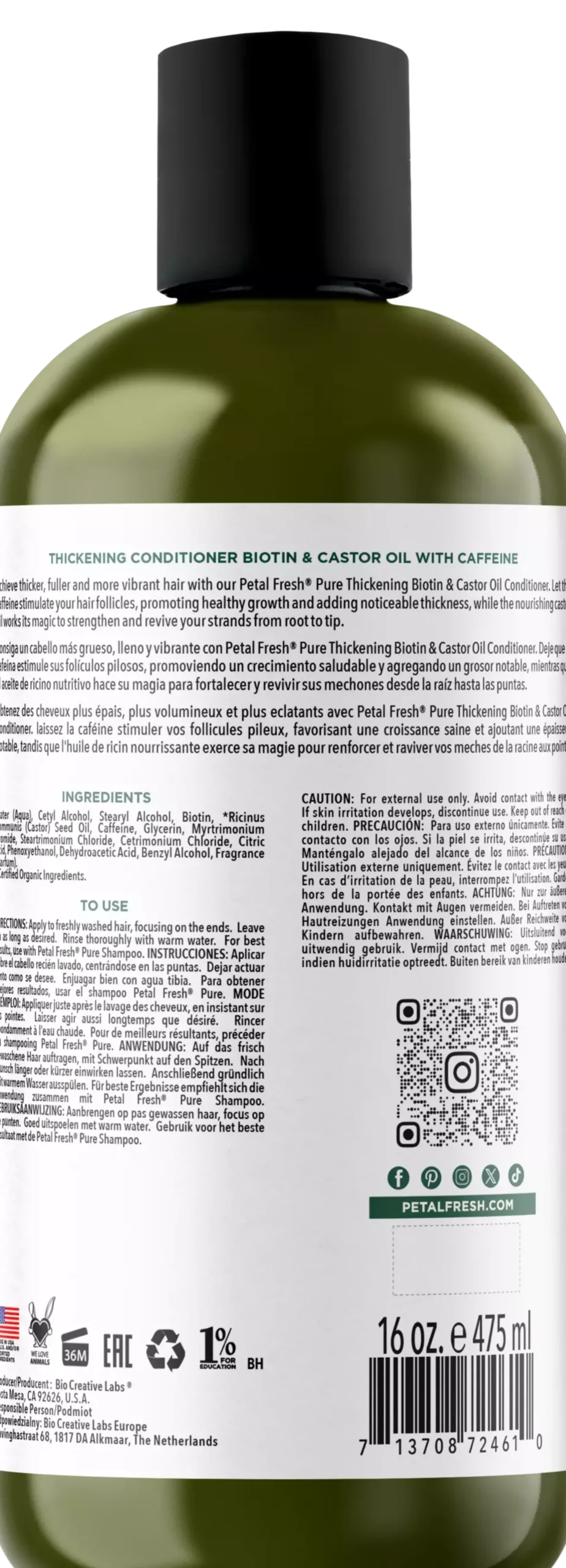 Petal FreshPure Biotin & Castor Oil Conditioner 473 ml