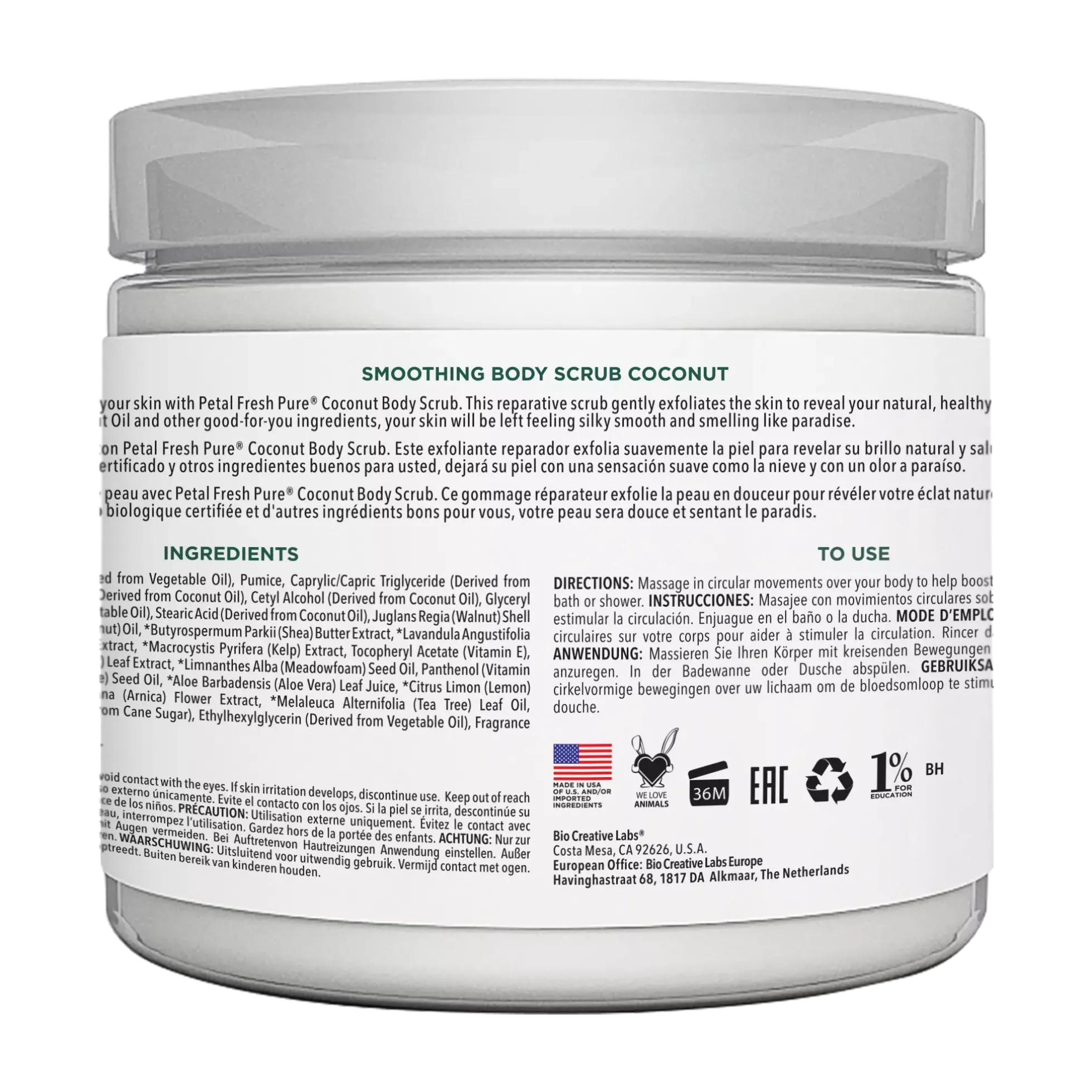 Petal FreshPure Coconut Oil Body Scrub 473 ml