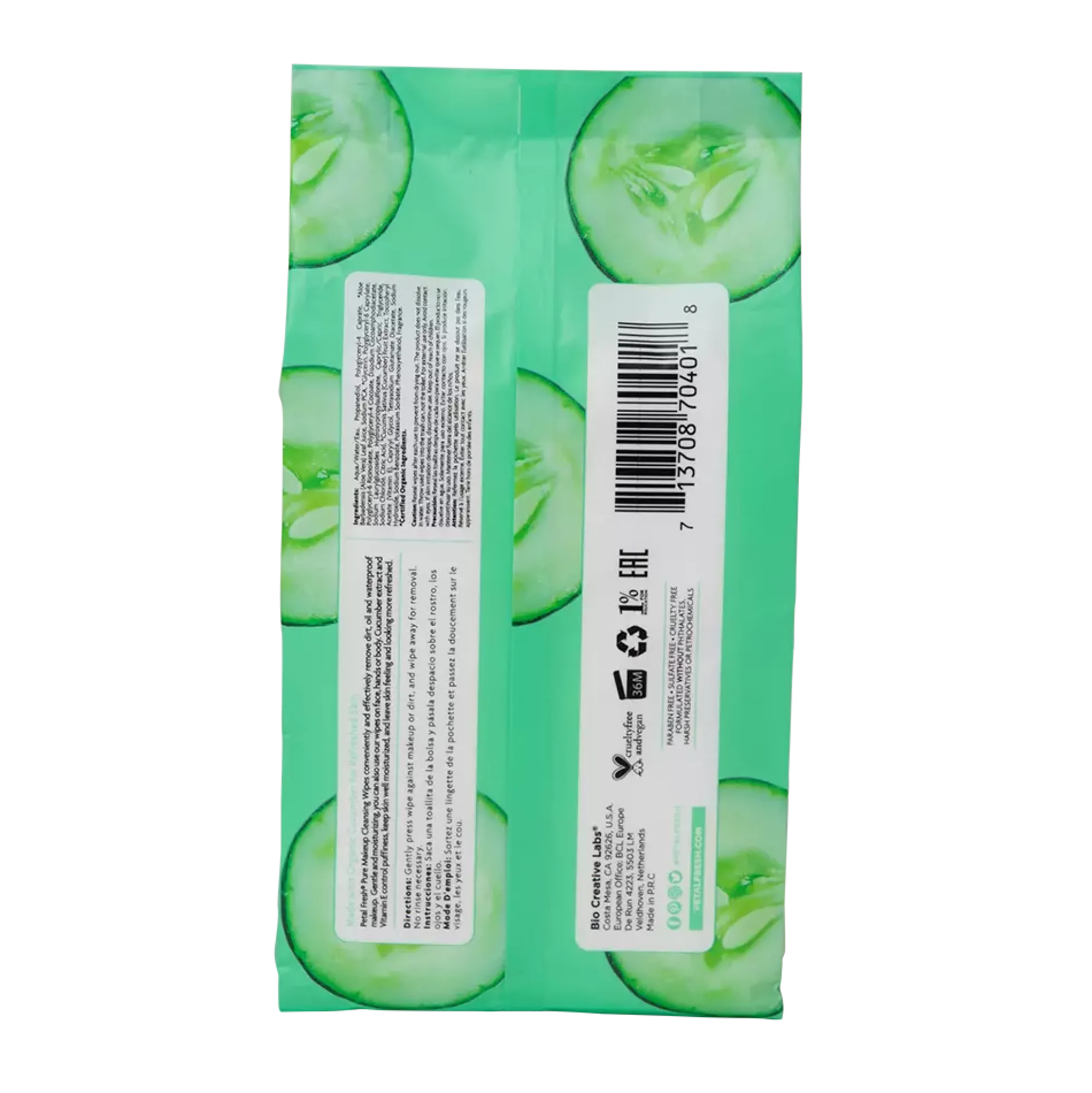 Petal FreshPure Cucumber Makeup Removing Wipes