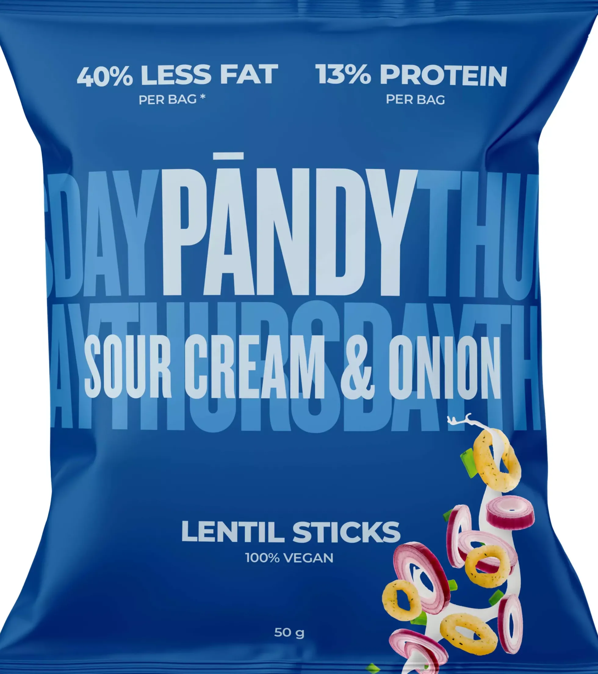 Pändy Lentil Rings Sourcream & Onion 50 g