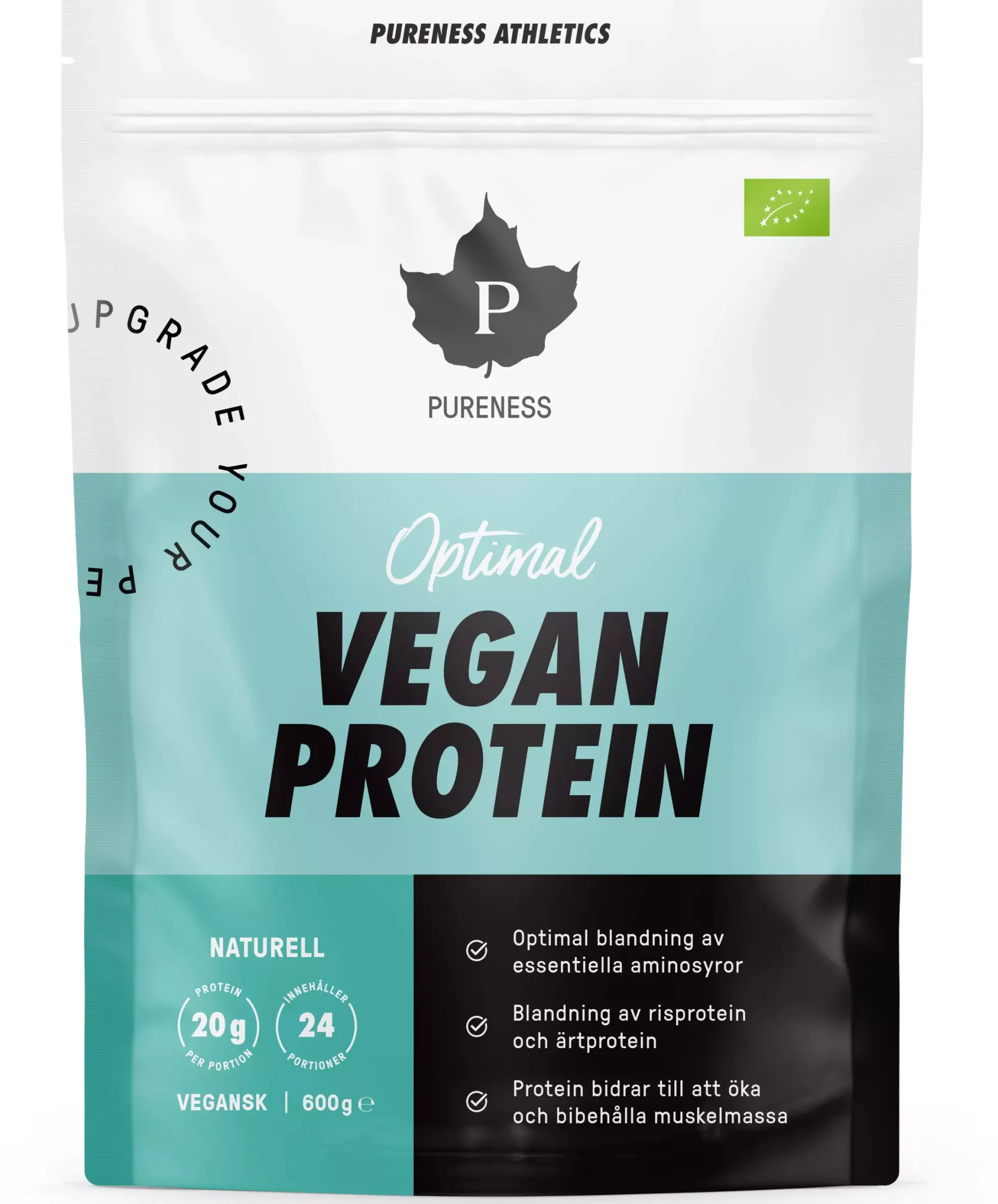 Pureness Athletics Optimal Vegan Protein Ekologisk Naturell 600 g
