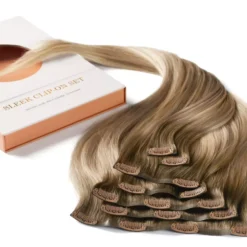 Rapunzel of Sweden Invisible Clip-ins Straight / Medium Volume / 7 pieces 50 cm Dark Ashy Blonde Balayage B2.6/10.7