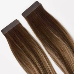Rapunzel of Sweden Premium Tape Extensions Straight / Classic Tape 4 cm / 8 pieces 50 cm Hazelnut Caramel Balayage B2.3/5.0