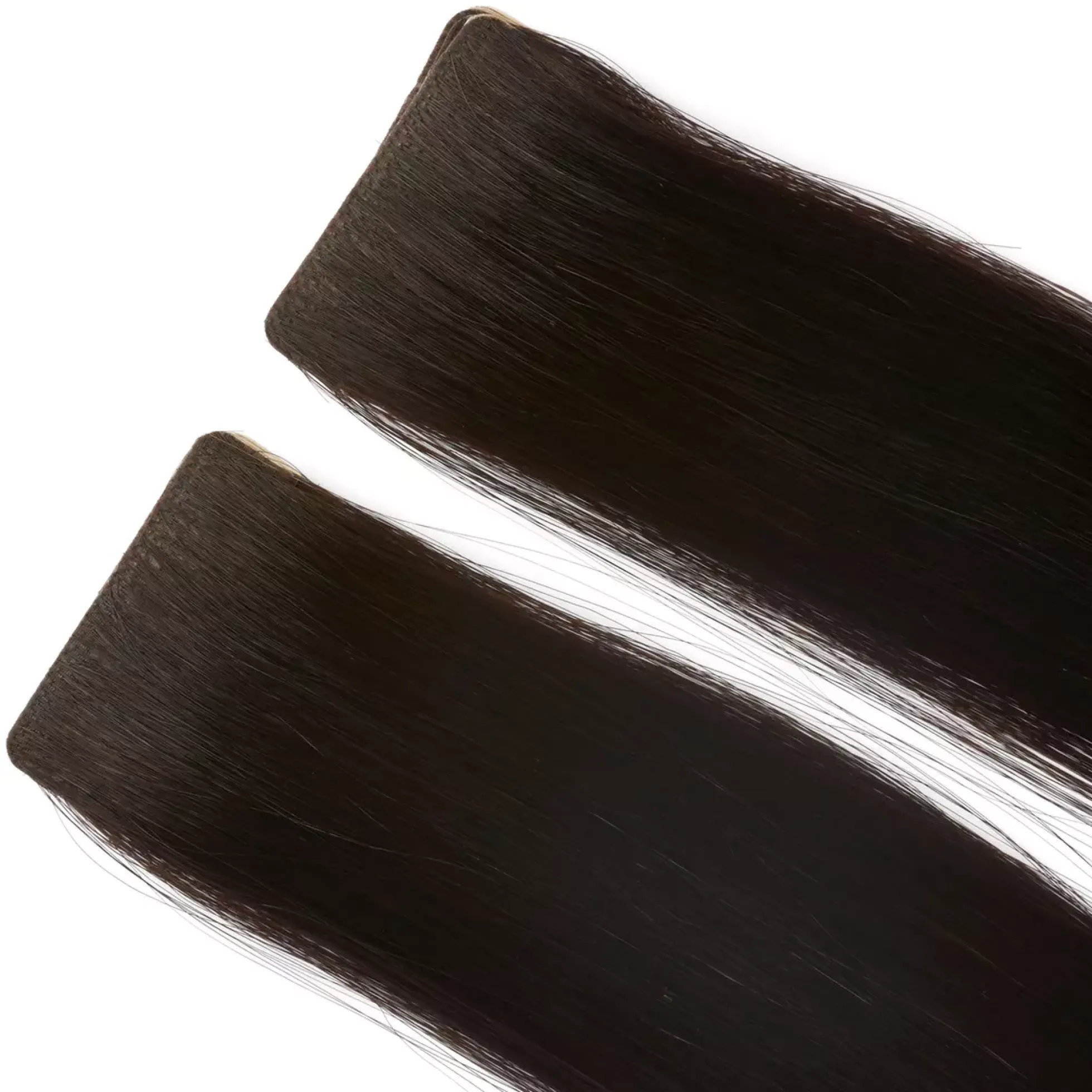 Rapunzel of Sweden Premium Tape Extensions Straight / Seamless Tape 4 cm / 8 pieces 50 cm 1.2 Black Brown