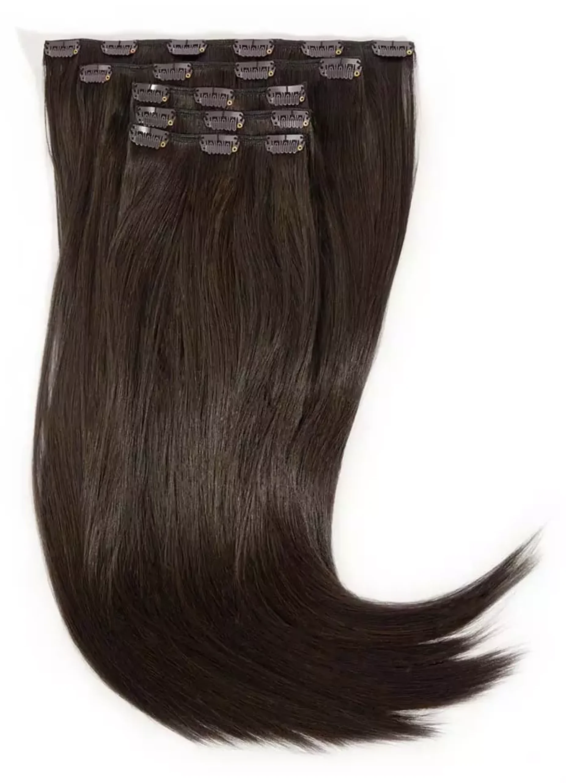 Rapunzel of Sweden Vegan Clip-ins Straight / Medium Volume / 5 pieces 50 cm 2.3 Chocolate Brown