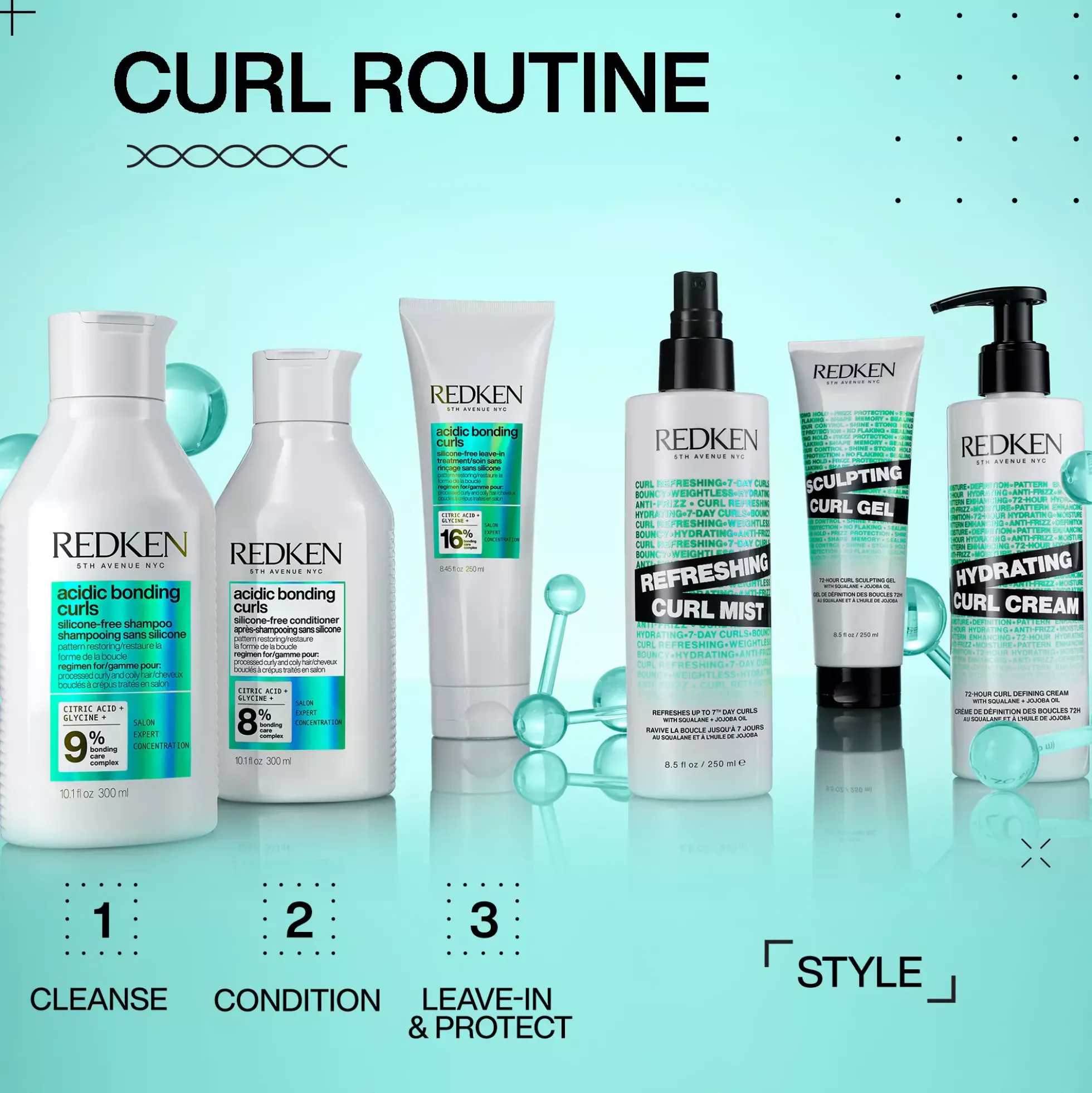 RedkenAcidic Bonding Curls Shampoo 300 ml
