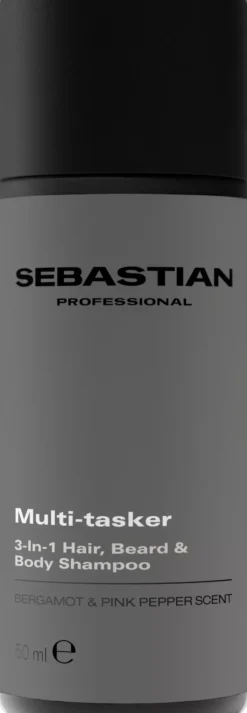 Sebastian Professional Multitasker for Men 3-in-1 Hair, Beard and Body Shampoo 50 ml