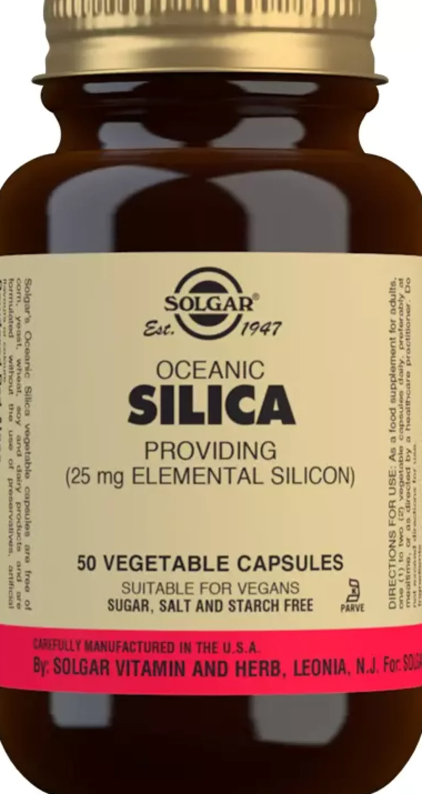 Solgar Oceanic Silica 25 mg Vegetable Capsules 50 st