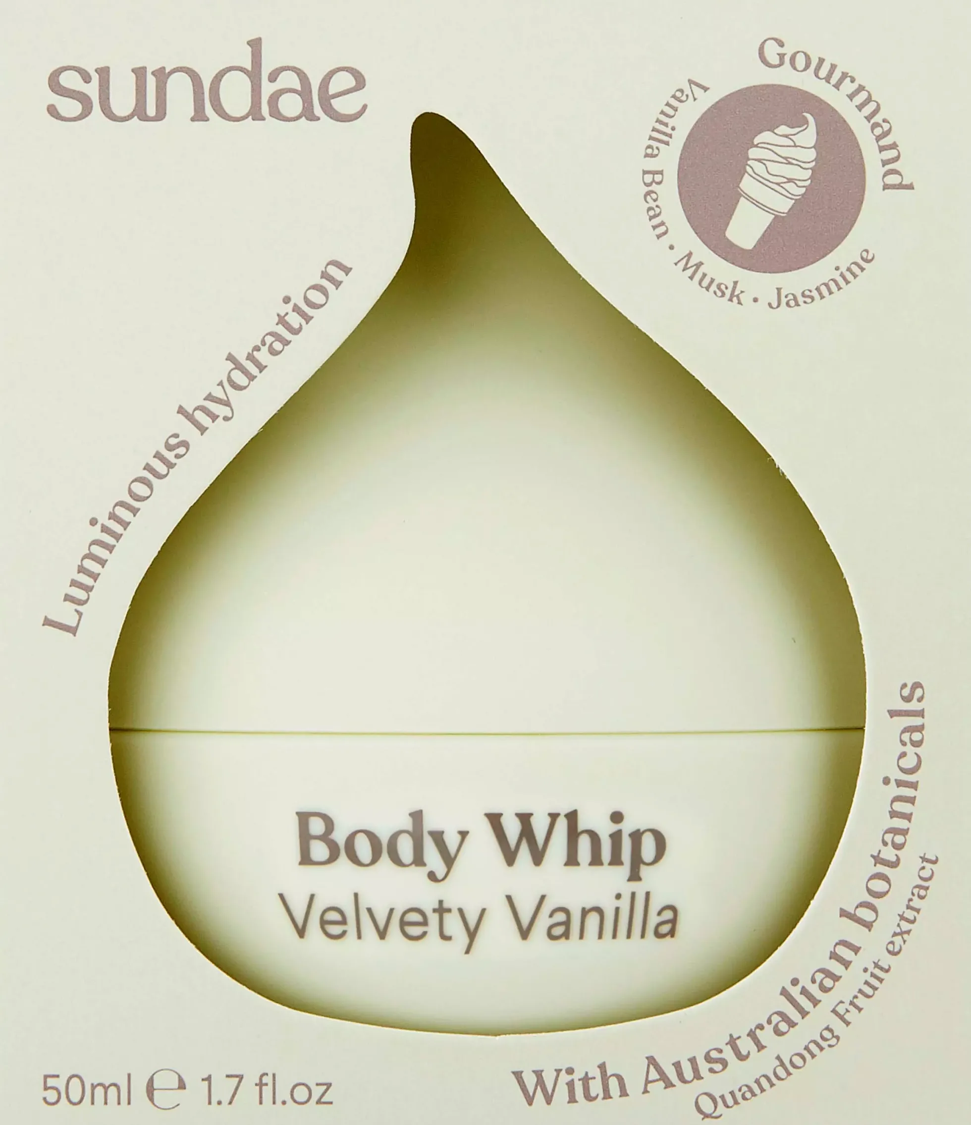 Sundae MINI Velvety Vanilla Body Whip Moisturiser 50 ml