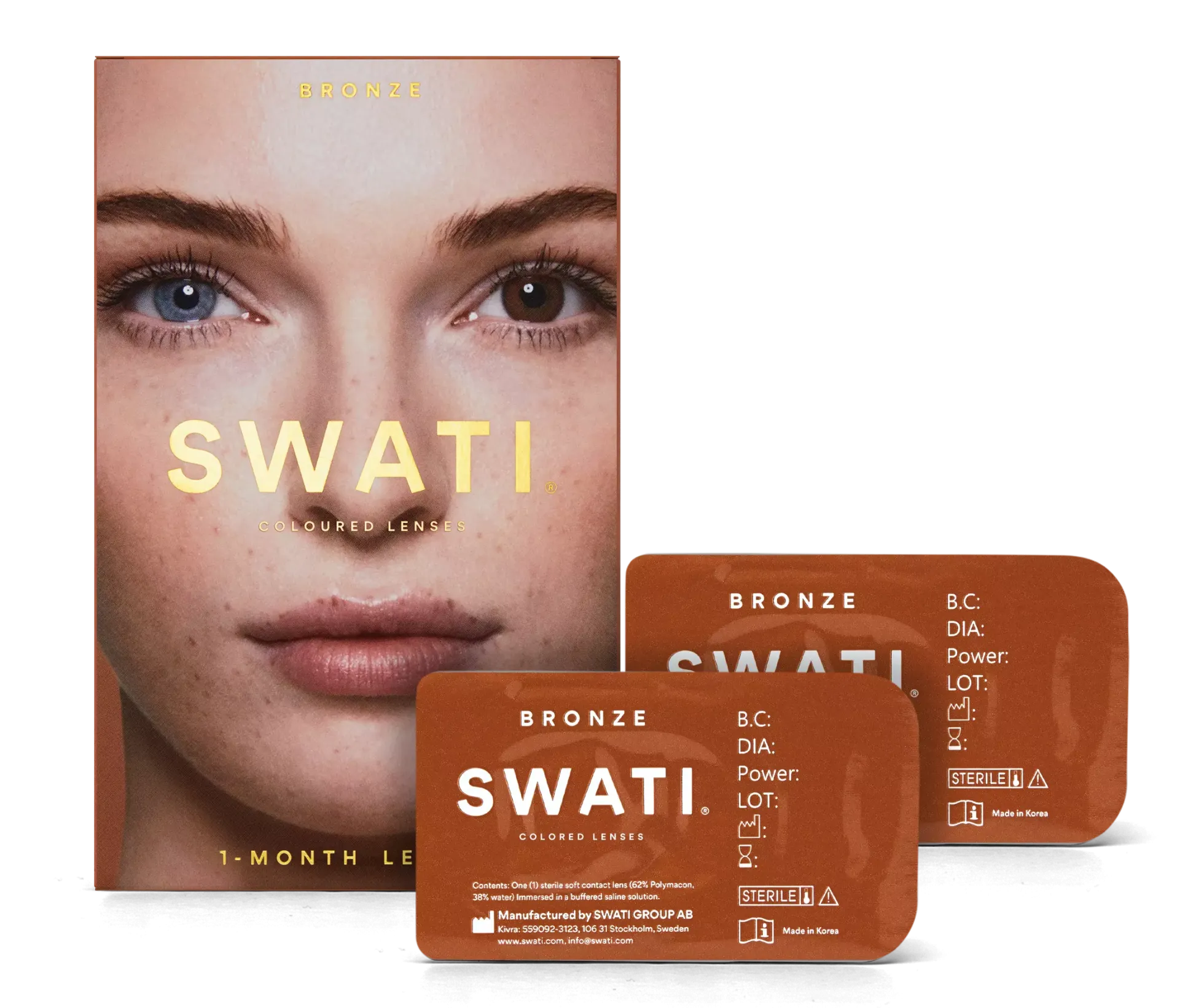 SWATI Cosmetics 1 Month Lenses Bronze