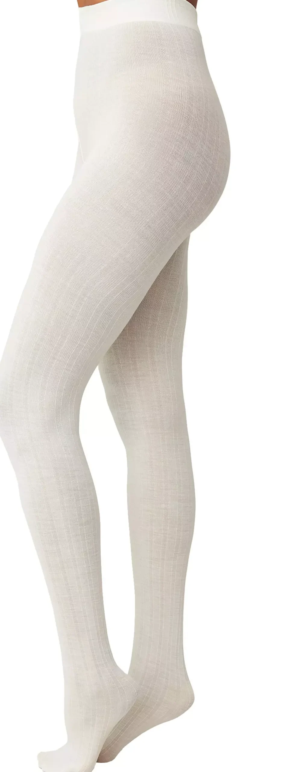 Swedish Stockings Freja Organic Wool Tights Ivory L