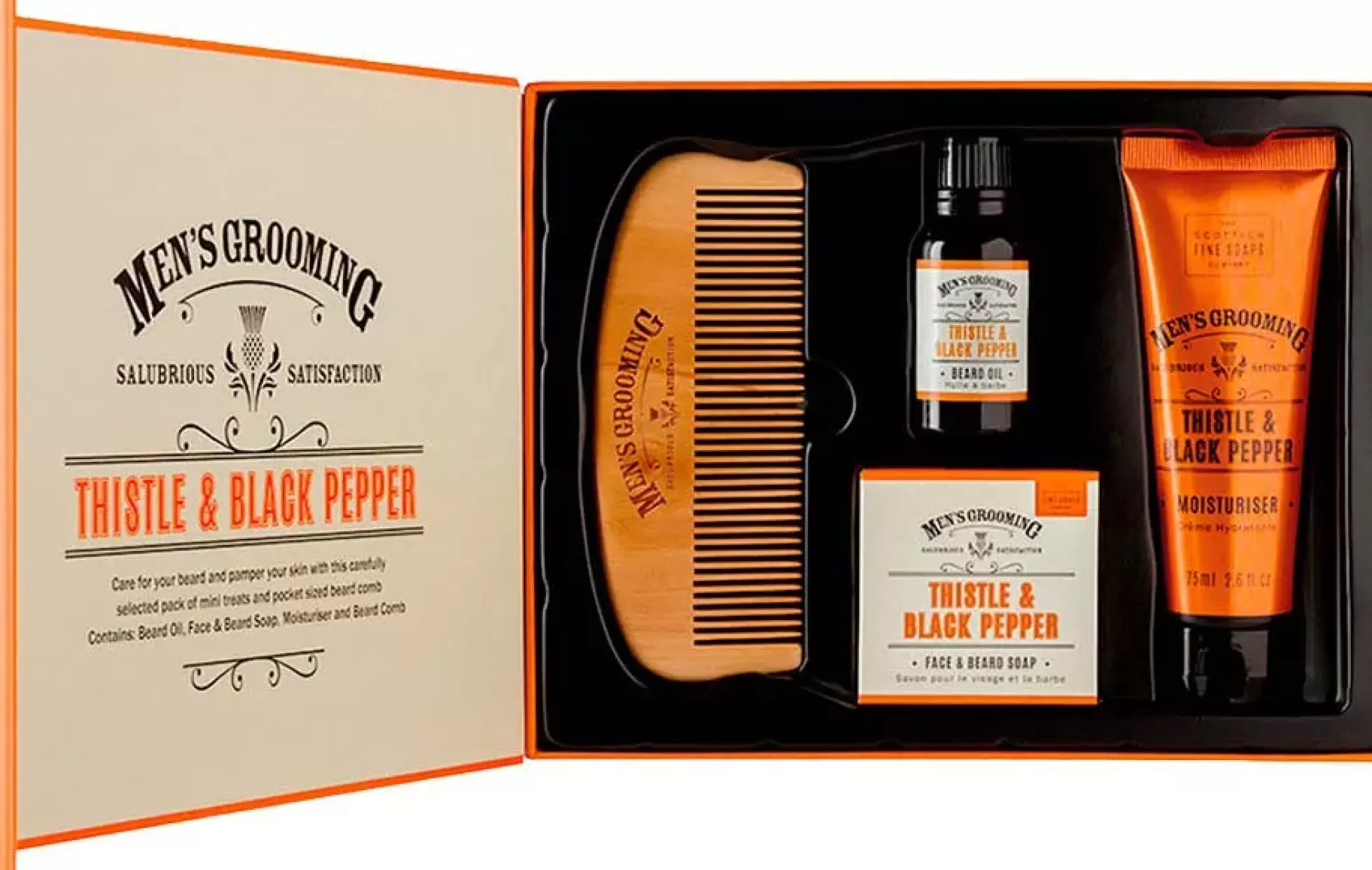 The Scottish Fine SoapsThistle & Black Pepper Face & Beard Care Kit