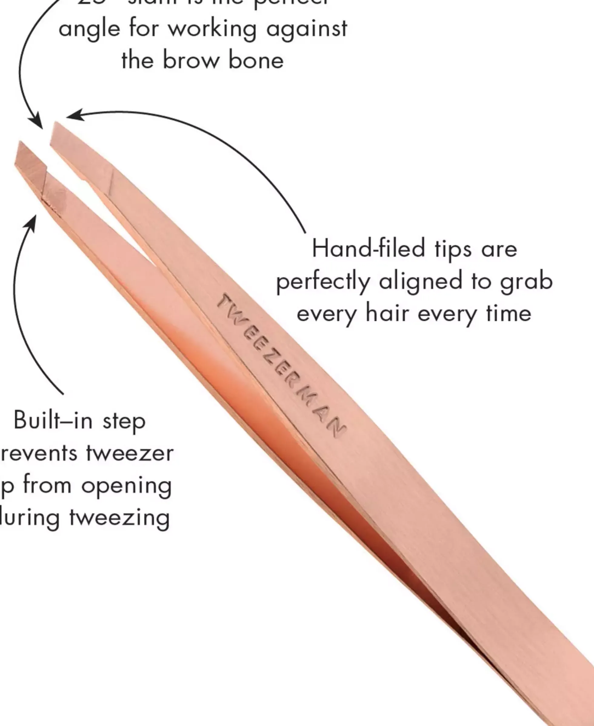 Tweezerman Rose Gold Slant Tweezer