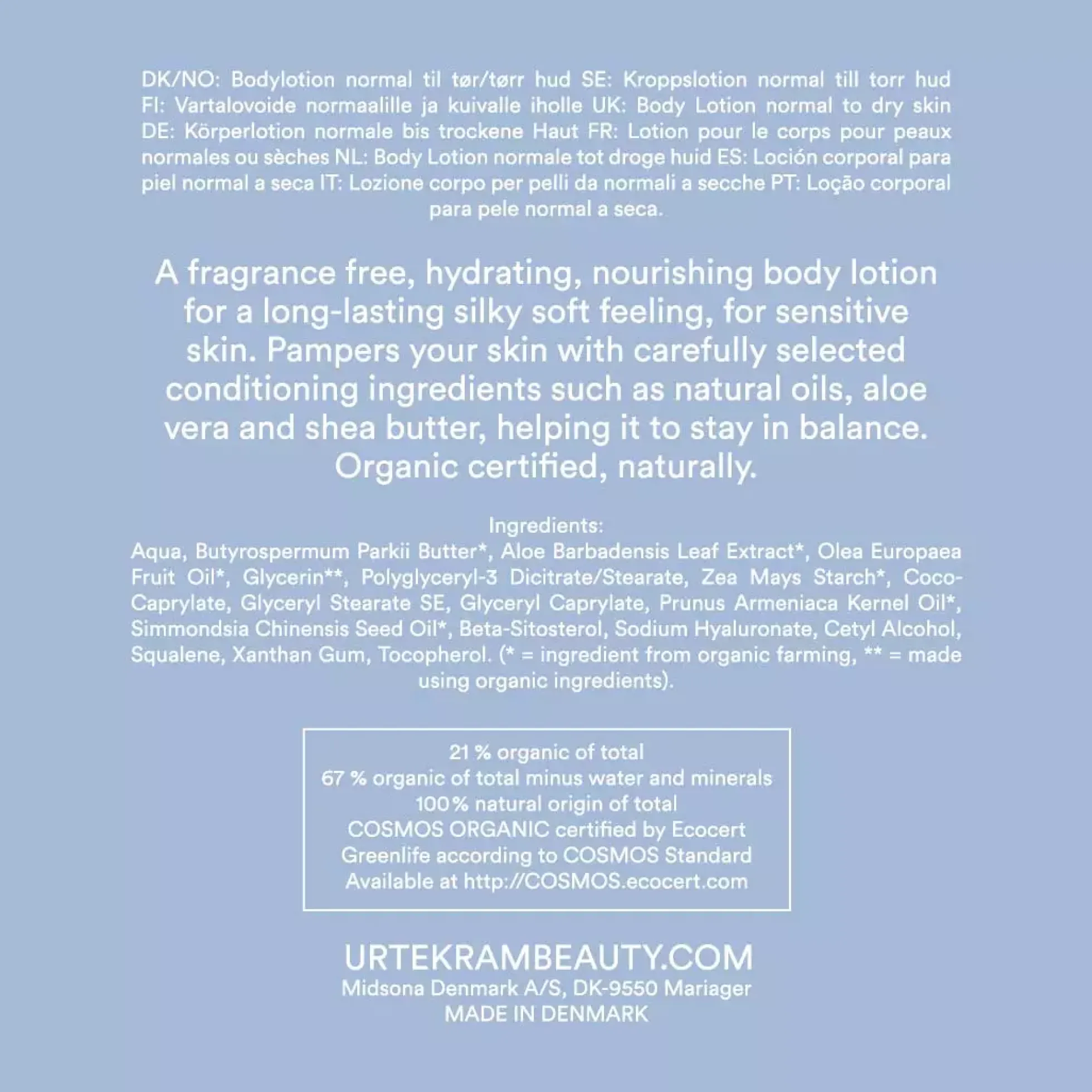 UrtekramFragrance Free Body Lotion 245ml 245 ml