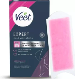 Veet Expert Cold Wax Strips Normal Skin Legs & Body 40 st