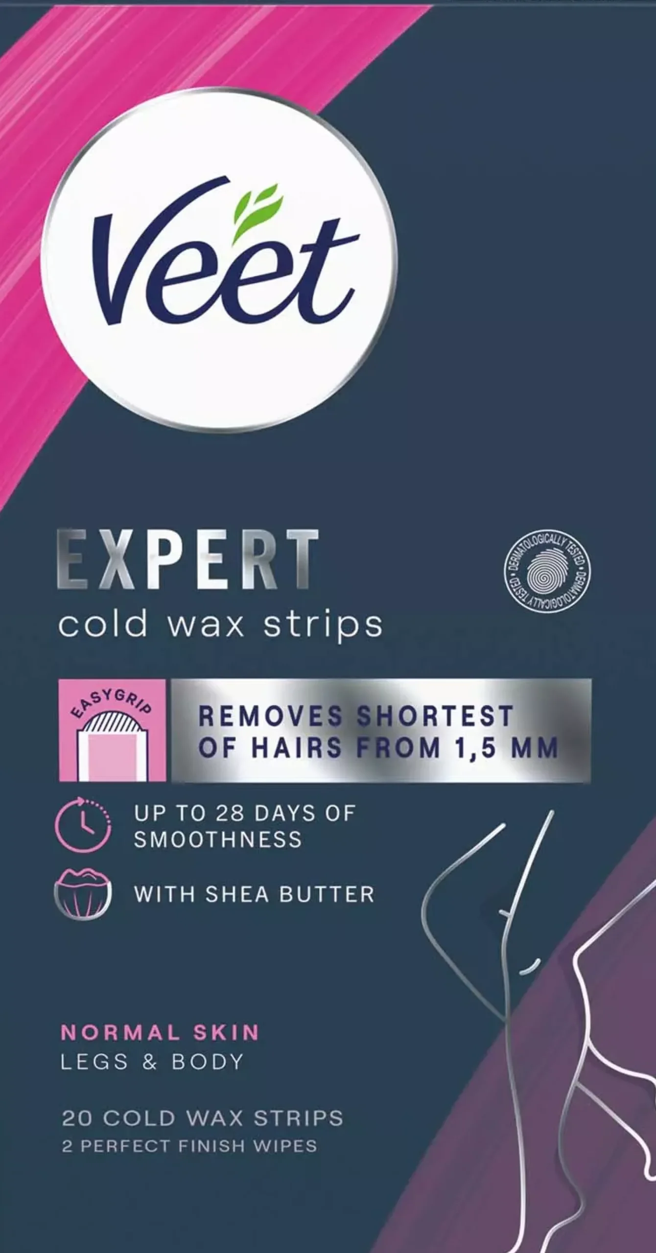 VeetExpert Cold Wax Strips Normal 20 st