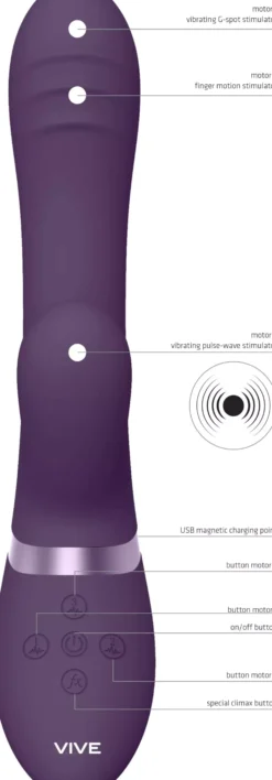 VIVEVIVE Tani Finger Motion with Pulse-Wave Vibrator Purple